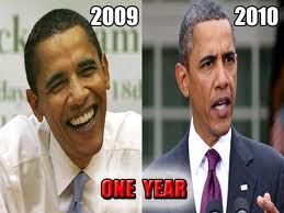 OBAMA AGING IN OFFICE